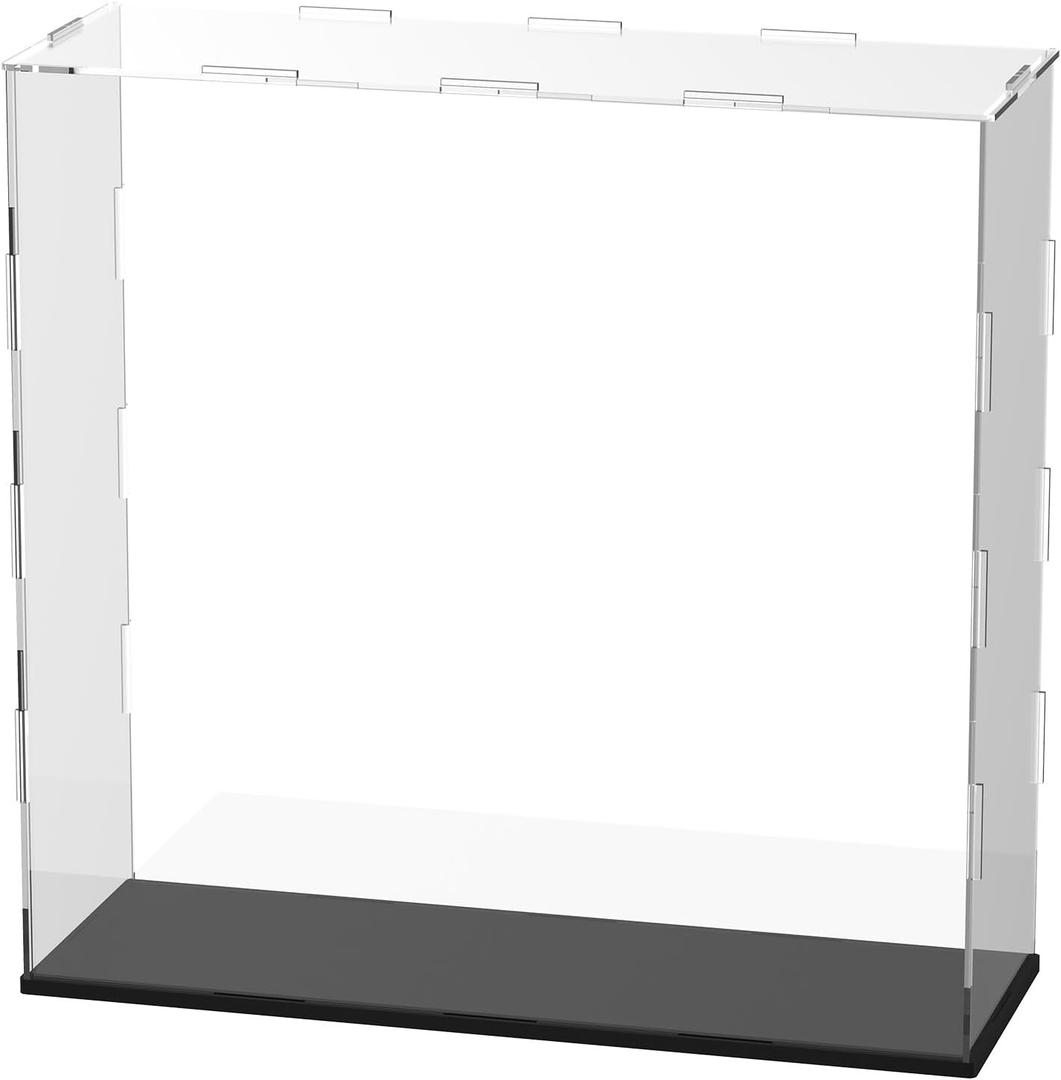 M METERXITY Clear Acrylic Display Case, 12 x 4 x 12 Inch Assemble Clear Acrylic Display Box Dustproof for Action Figures/Model/Statues/Collectibles/Doll/Toys/Home Storage