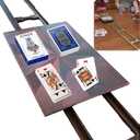 Game Glider for Cards Canasta Playing Card Tray Perfect for Card Game Playing Card Holder Night Fun Ideal Card Trays Slider for Playing Cards Easy to Assemble Enjoy Gaming, Red