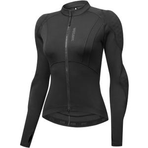 WOSAWE Mesh Motorcycle Jacket Women Padded Motorcycle Shirt with Back Pads Summer Sport Bike Gear (Orange)