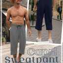 Neer 4 Pack Mens Carpi Shorts Big and Tall Below Knee Casual 3/4 Pants Loose Fit Drawstring Jogger Shorts with Pockets (XXL)