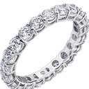 Platinum or Gold Plated Sterling Silver All-Around Band Ring set with Round Infinite Elements Zirconia , (previously Amazon Collection)