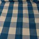 Buffalo Plaid Outdoor Rugs, 4'x6' Blue and White Checkered Indoor Outdoor Area Rug, Layering Rug for Welcome Door Mat, Washable Cotton Woven Farmhouse Mat for Spring Easter Front Porch Décor