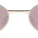 KesaPlan Retro Oval Polarized Sunglasses for Women Men - Chic 90s Sunnies Lightweight Shades Trendy UV Protection Metal TR Frame Sun Glasses (Gold Frames/Pink Lenses)