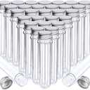 HNYYZL 30 Pack Science Party Test Tubes 45 ml 25x140mm,Clear Plastic Test Tubes Gumball Candy Tubes, Bath Salt Vials Christmas Birthday Gifts