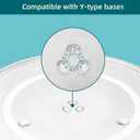 16.5 Inch Microwave Glass Plate Replacement for P-anasonic Microwave Replacement Plate F06014M00AP, G-E WB48X10046 Microwave Turntable Plate, F-rigidaire 5304519348 Rotating Glass Plate by Fetechmate