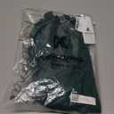 Kopinma Blouses for Women Casual Puff Long Sleeve Shirts Crew Neck Blouses Knite Textured Smocked Cuffs Tunic Top Green XL