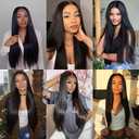 Human Hair Bundles Straight Human Hair Bundles #1B Straight Bundle 14 16 18 inch Unprocessed Brazilian Natural Black Color #1B Bundle 150g