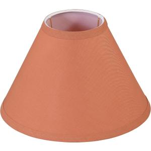 Aspen Creative 56004, Hardback Empire Transitional UNO Lamp Shade, Coral Orange, 4" Top x 10" Bottom x 7" Slant, Slip UNO 33mm