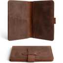 Leather Field Notes Cover for 3.5 x 5.5 in. Notebooks, Case for Moleskine Cahier Pocket Size Notebook, EDC Journal Covers with Pen Holder, Traveling Sketch Wallet, Small Planner, Notepad Accessories