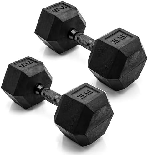 CAP Barbell Coated Dumbbell Weight, Set of 35lb Dumbbells