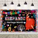 7x5ft Hispanic Heritage Month Decorations Hispanic Heritage Month Banner Latin American Backdrop Large Celebration Spanish National Decor for Classroom Home
