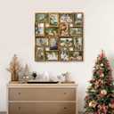 J.M.Deco Collage Picture Frames for Wall 16 Opening, Large Photo Frame Collage Wall Hanging for 4x6 Photo, Reunion Friends Family Memory, Christmas Gift - Retro Gold