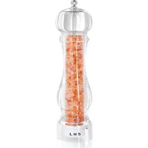 LHS Pepper Mill Grinder Salt Grinder, Arcylic Peppercorn Grinders with Adjustable Ceramic Coarseness-Clear(1 Pack) LHS Pepper Mill Grinder Salt Grinder, Arcylic Peppercorn Grinders with Adjustable Ceramic Coarseness-Clear(1 Pack)