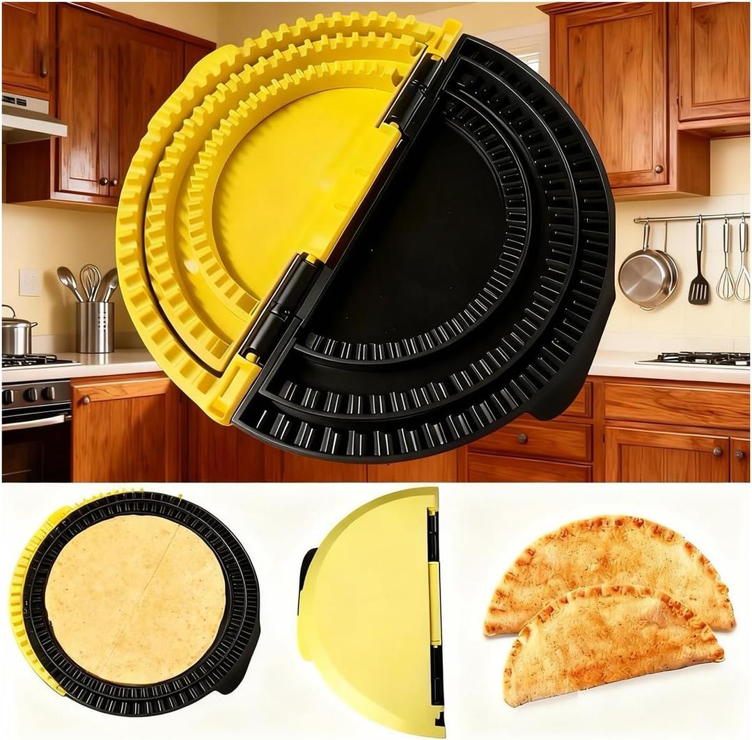 3-in-1 Tortilla Sealer(10+8+6 Inch) Crimper & Empanada Maker Press Make Tortillas, Dumplings & More with Easy-Clean Food-Grade Tool (3 in 1)