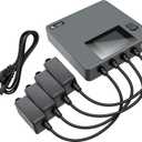 Hanatora LCD Simultaneous Charger with Storage Charge for DJI Mini 5 4 3 Pro Battery,Fast Multi Parallel 6 in 1 Display Charging Hub Drone Accessories