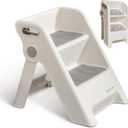 Lightweight & Portable Folding Ladder Stool Heavy-Duty Foldable Pet Stairs for Dogs & Cats Toddler's Potty Training and Use in The Bathroom or Kitchen