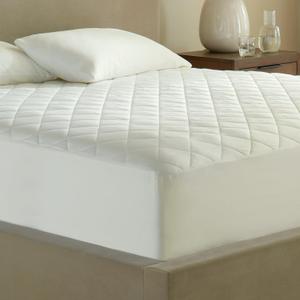 Saatva Organic Queen Size Mattress Pad, Diamond-Quilted Mattress Pad