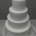 Crafare 4 Tiers Round Foam Cake Dummies Set 4" 6" 8" 10" White Fake Cake Dummy 12 Inch Tall for Christmas Wedding Supplies Baby Shower Birthday Decorating Display