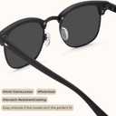 livho Rimless Trendy Polarized Sunglasses Men Women, Retro Sun Glasses for Men Women 2025, Semi Rimless UV Protection Shades (4 Pack)