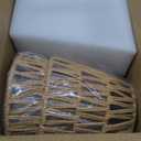 Boho Battery Operated Wall Sconces, Rattan Wall Sconce Set of 2 with Remote, RGB 15 Colors Dimmable Rechargeable Wall Light, Black Indoor Wireless Wall Lamp, Farmhouse Rattan Wall Lighting for Bedroom (6.3in wireless)