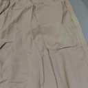 Faleave Women's Cotton Linen Summer Palazzo Pants Flowy Wide Leg Beach Trousers with Pockets (Khaki, Size S)