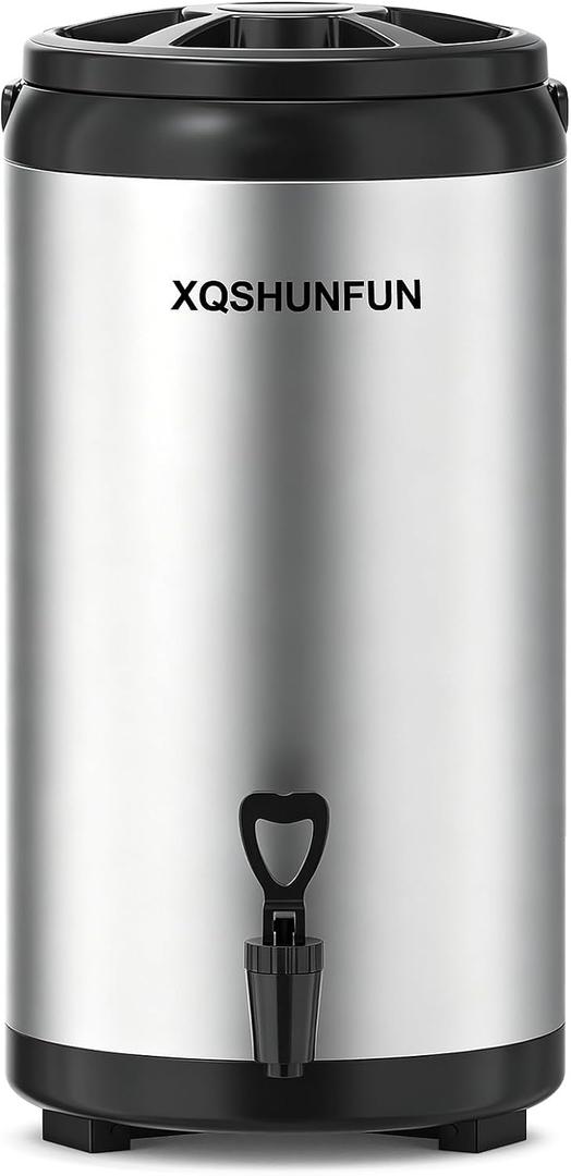 Insulated Beverage Dispenser - 75 Cup Hot & Cold Coffee Urn for Catering - 12L/3.2 Gal Stainless Steel Drink Server with Spigot for Tea, Water, Juice, Parties