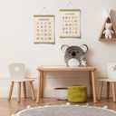 VIYYIEA Nursery Wall Decor Art Paintings, Educational Posters For Toddlers 1-3, Preschool Learning Hanging Charts, Kids Playroom Prints, Homeschooling Supplies of 'Alphabet & Numbers' -(16"x12"-2)