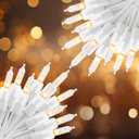 2 Pack 50 Count Christmas String Lights Clear Warm White Mini Lights Plug Powered Waterproof for Indoor and Outdoor Use, 12 Feet for Christmas Tree Party, Wedding Holiday Patio Xmas Decorations