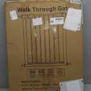 Fairy Baby Narrow Baby Gate for Stair, 22.8"-25.5" Wide Pressure Mounted Pet Gate for Doorway, Easy Walk Thru Child Safety Gate, White