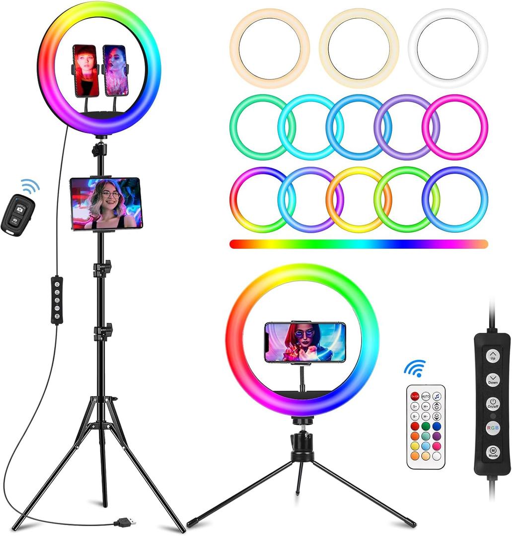 Stally RGB Ring Light With Stand And Phone Holder