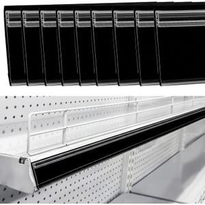 50 Pack Shelf Label Strips with Talker Grippers,Clear Back
Snap-in Design, Fits 1.25” H Price Tag, Plastic Material, Clear Front Label Holder, For Standard 48” Gondola Shelves