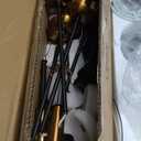 Modern Semi Flush Mount Ceiling Light Fixture 6-Light Sputnik Gold Chandelier with Glass Globe Mid Century Ceiling Lighting for Dinning Room Farmhouse Kitchen Bedroom Living Room