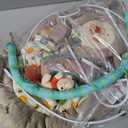 Bright Starts Disney Baby Winnie The Pooh Baby Bouncer Soothing Vibrations Deluxe Infant Seat - Faux Suede, Music, Removable -Toy Bar, 0-6 Months 6-20 lbs (Dots & Hunny Pots)