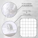 Feather Down Fiber Comforter Oversize King Size,Hotel Style Bedding Comforter,750+ Fill Power,1200TC,100% Organic Cotton Fabric,All Season White Duvet Insert with 8 Corner Tabs