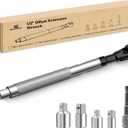 1/2" Offset Extension Wrench Impact Set for Electric with 3/8" & 1/4" Socket Adapter, Offset Torque Ratchet Wrench Ratchet Extender Set for Tight Spaces