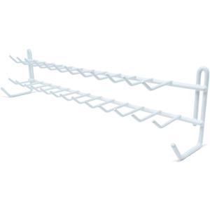Huji Wall Mount Tie and Belt Rack Organizer, White (1 Pack)