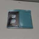 Henne Bery Modern Edge Decorative Wall Plate Switch Plate Outlet Cover, Durable Solid Zinc Alloy (Single Duplex 2PK, Matte Black)