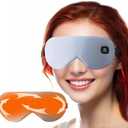 Cordless Heated Eye Mask, Blue, Fabric Blend, Adult, Eye Mask, Pull On, Warm Eye Compress for Eye Fatigue, Dry Eyes, Sinus, Blepharitis, MGD