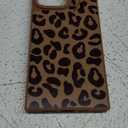 KANGHAR Designed for iPhone 16 Pro Max Case Rectangle Magnetic [Compatible with MagSafe] Brown Leopard Print Pattern Design Case Anti-Scratch Shockproof Bumper Protective Cover Brown