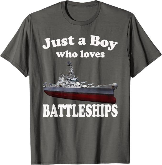 WW2 Battleship USS Arizona BB-39 World War 2 Ship Model Boys T-Shirt Medium