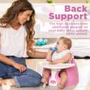 Nuby My Floor Seat - Portable Baby Chair with Soft Foam Cushion, Safety Harness, and High Back Design - 4+ Months - Pink