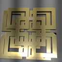 Weysat Wall Mount Home Mirror, 2 Pieces Silver Square Decorative Mirror for Bedroom, Living Room, Bathroom, 11.8 x 11.8 Inches(Gold,Mirrored)