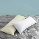FLXXIE Body Pillow Cover - Super Soft Microfiber 20x54 Body Pillow Case - Envelope Closure, Wrinkle, Stain Resistant 20x54 Long Pillowcase, Ivory