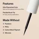 Honest Beauty Longlasting Liquid Eyeliner, Flake Proof, Precise Application, Hypoallergenic, Vegan, Cruelty-Free, Black, 0.58 fl oz