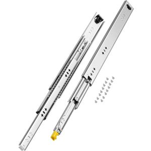 VEVOR Heavy Duty Drawer Slides 20inch, 1 Pair Locking Drawer Slides 250lbs Load Capacity, Side Mount Ball Bearing, 3-Fold Full Extension