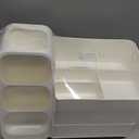 HBlife Makeup Organizer with Brush Holder for Vanity, Large Plastic Bathroom Countertop Organizer Skin Care Storage, Easy to Store Lipsticks, Nail Polishes, Perfumes, Eyeshadow Palettes, All White