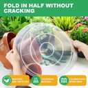 OUPSAUI 3 4 6 8 10 12 14 16 Inch Plant Saucer Pot Tray, 6 Pack Clear Plant Saucers for Indoors and Outdoors, Large Plastic Dish Suacer Water Drip Tray for Potted Plants Flowers (4 Inches)