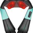 Nekteck Shiatsu Neck and Back Massager with Soothing Heat, Electric Deep Tissue 3D Kneading Massage Pillow for Shoulder Leg Full Body Muscle Pain Relief, Car Office and Home Use (Blue)