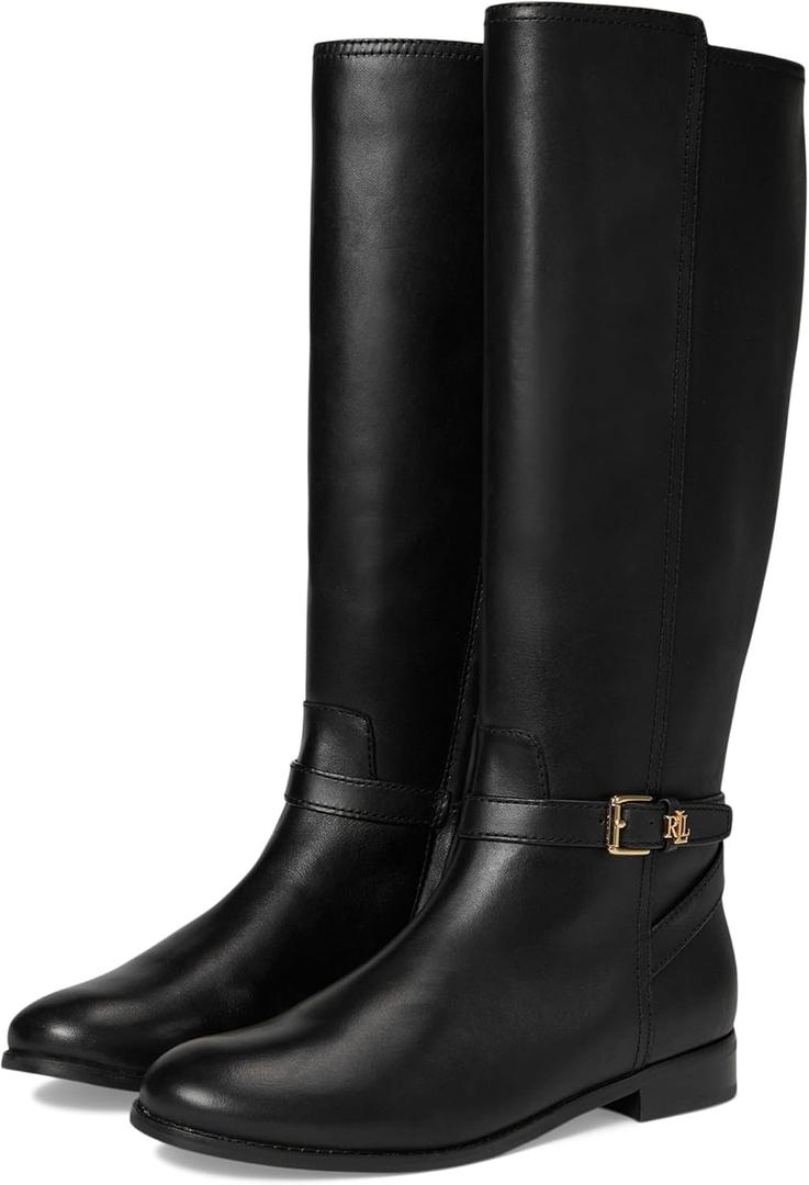 Lauren Ralph Lauren womens Brooke II Burnished Leather Tall Boot (9.5 B)