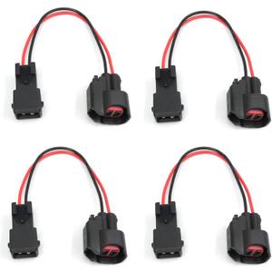 HiSport Injector Adaptors Plugs Connectors EV6 to EV1 Harness PnP Adapter Wiring Harness for Fuel Injector adapter 4Pcs